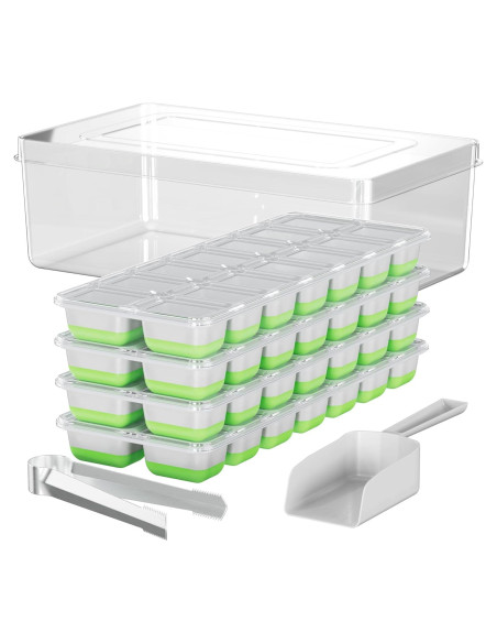 Paquete de 4 bandejas de hielo silicona Esenciales Aisle 3