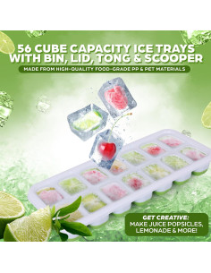 Paquete de 4 bandejas de hielo silicona Esenciales Aisle 3 2