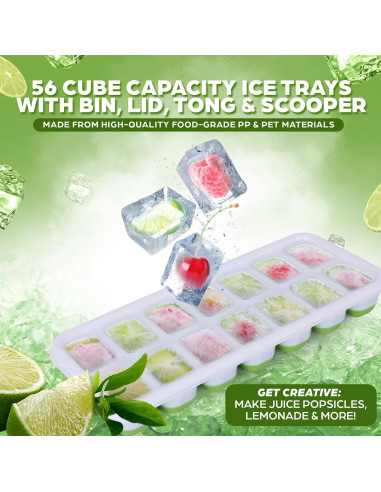 Paquete de 4 bandejas de hielo silicona Esenciales Aisle 3