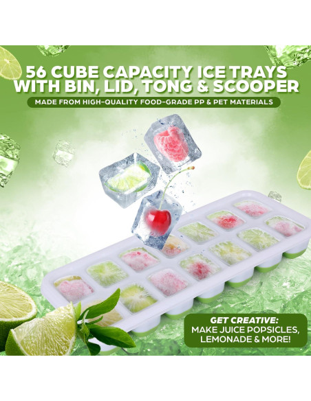 Paquete de 4 bandejas de hielo silicona Esenciales Aisle 3