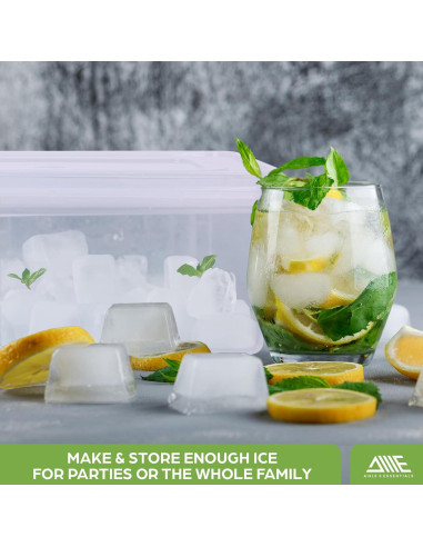 Paquete de 4 bandejas de hielo silicona Esenciales Aisle 3