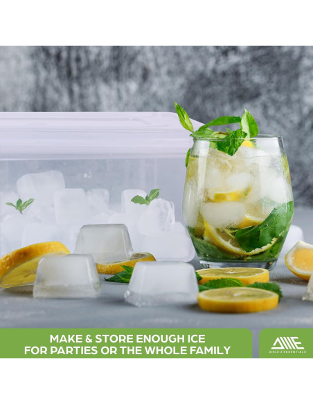 Paquete de 4 bandejas de hielo silicona Esenciales Aisle 3