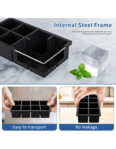 Bandeja de Hielo Cuadrada Grande Bongpuda de Silicona 22x11.5cm
