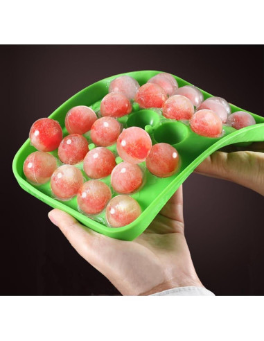 Bandejas de Hielo Redondas Lesunsul - 2 Piezas Silicona BPA Free