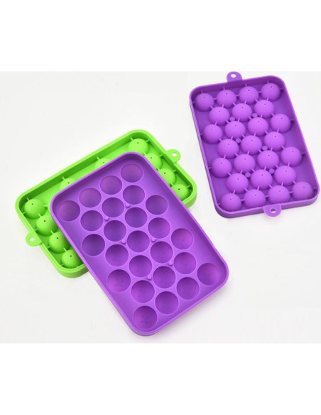 Bandejas de Hielo Redondas Lesunsul - 2 Piezas Silicona BPA Free