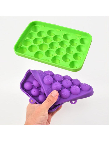 Bandejas de Hielo Redondas Lesunsul - 2 Piezas Silicona BPA Free