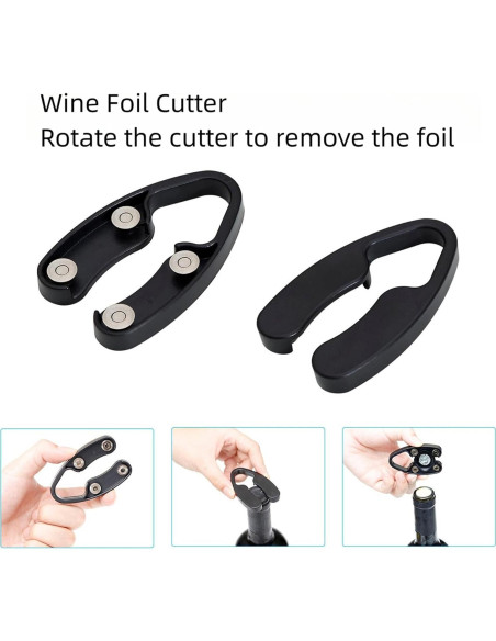 Abrebotellas de vino eléctrico Hotool recargable con cortador