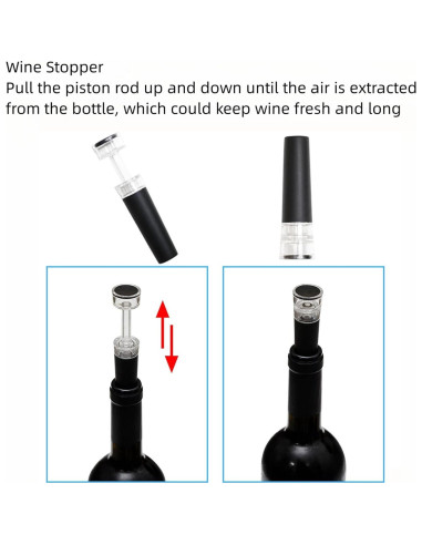 Abrebotellas de vino eléctrico Hotool recargable con cortador
