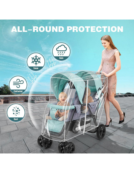 Cubierta para Cochecito Doble PAHTTO Impermeable 39x28cm