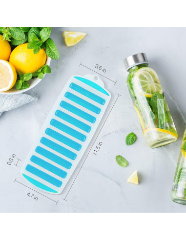 Bandeja de Hielo Rectangular Meadow Lane Azul 1-Pack Apta Lavavajillas