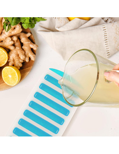 Bandeja de Hielo Rectangular Meadow Lane Azul 1-Pack Apta Lavavajillas