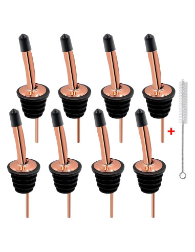 Vertedores de Botellas de Licor Acero Inoxidable Cobre - 8 Piezas