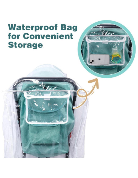 Cubierta para Cochecito Doble PAHTTO Impermeable 39x28cm