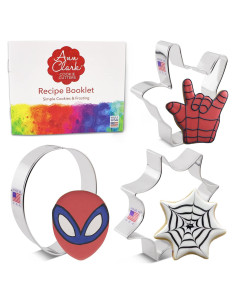 Conjunto de 3 cortadores de galletas superhéroe Ann Clark