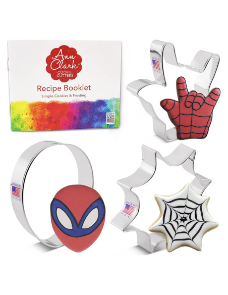 Conjunto de 3 cortadores de galletas superhéroe Ann Clark