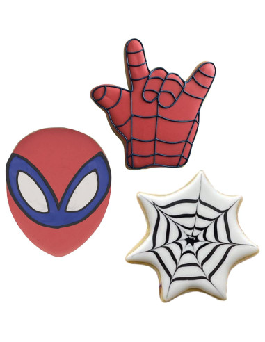 Conjunto de 3 cortadores de galletas superhéroe Ann Clark