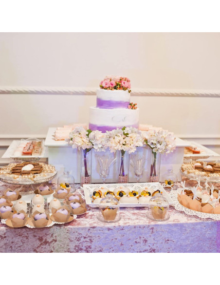 200 Moldes para Cupcakes Tulipán DC QZHMKJ Natural 8 cm