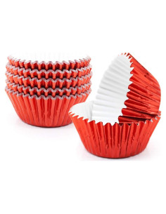 Forros de Aluminio Rojos para Cupcakes GOLF - Paquete de 100