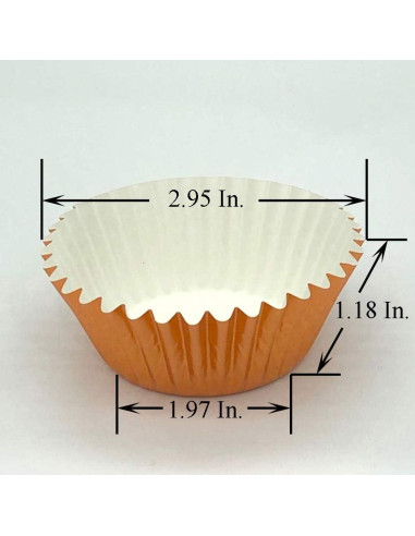 Forros de Cupcake Huaswan Naranja 120 Unidades Estándar