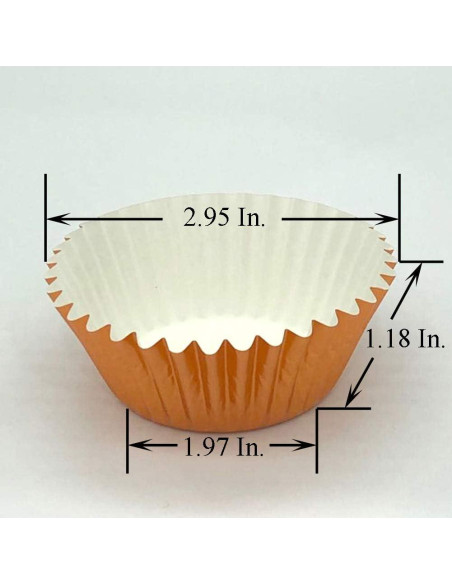 Forros de Cupcake Huaswan Naranja 120 Unidades Estándar