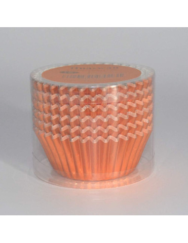 Forros de Cupcake Huaswan Naranja 120 Unidades Estándar