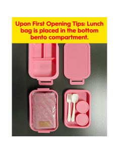 Caja de Almuerzo Bento KEMETHY Verde 3 Niveles 2190ml Hermética 2