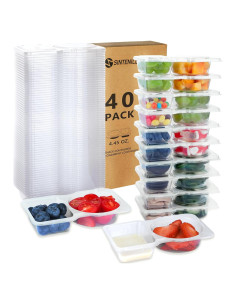 40 Sets Recipientes Reutilizables SINTENILL Doble Compartimento 130ml