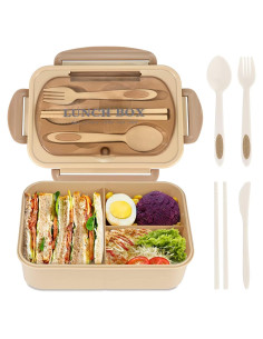 Caja Bento WILDAURORA 1200 ML 3 Compartimentos A Prueba de Fugas