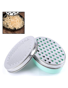 Rallador de Queso KEISSCO Verde con Contenedor y Tapa