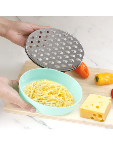 Rallador de Queso KEISSCO Verde con Contenedor y Tapa