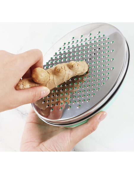 Rallador de Queso KEISSCO Verde con Contenedor y Tapa