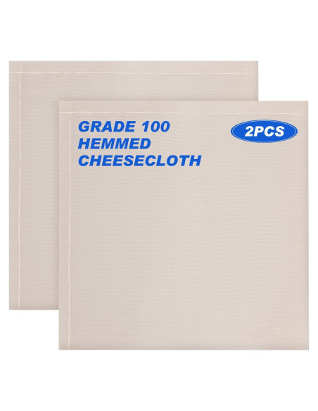 2 Piezas Tela de Queso Reutilizable Algodón 50x50 cm CXWZRU