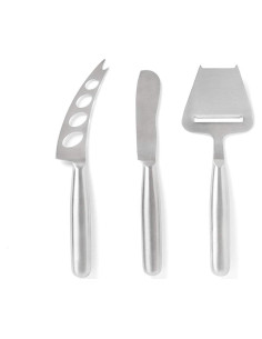 Juego de cuchillos para queso Fox Run, acero inoxidable, 3 piezas