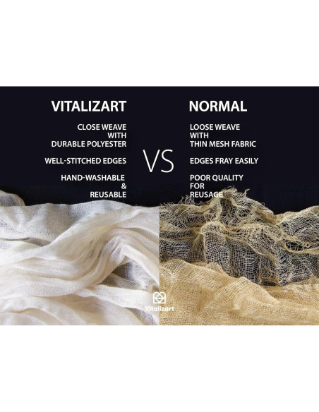 Caminito de Mesa de Gasa Cheesecloth Vitalizart 3m Blanco Crema