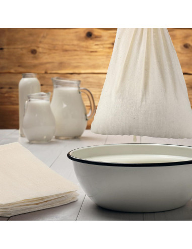 100 Bolsas de Tela de Queso Reutilizables Tegeme 15x10 cm