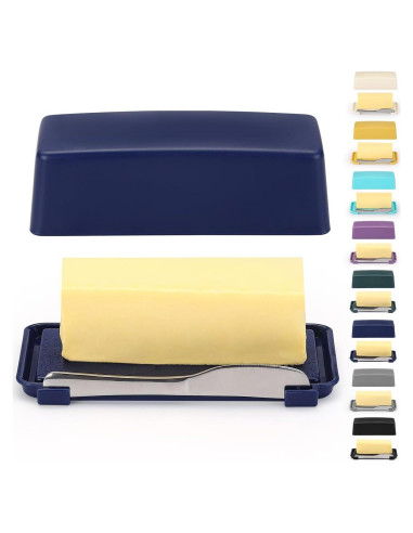 Caja de Mantequilla con Tapa Kyraton y Espátula Acero Inoxidable