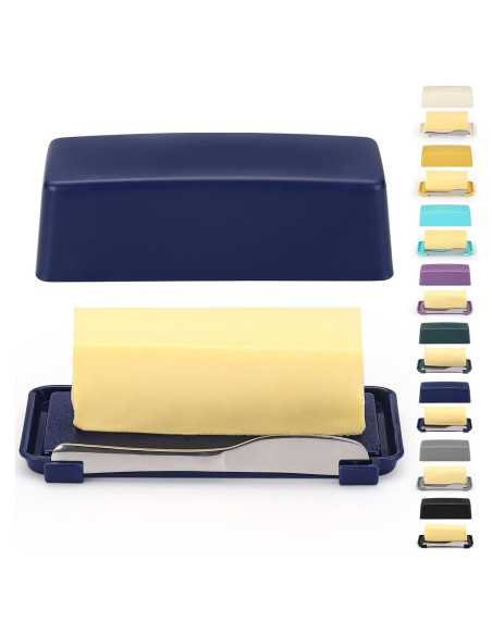 Caja de Mantequilla con Tapa Kyraton y Espátula Acero Inoxidable