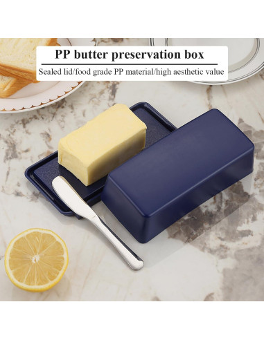 Caja de Mantequilla con Tapa Kyraton y Espátula Acero Inoxidable