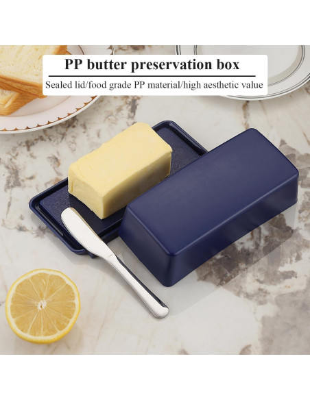 Caja de Mantequilla con Tapa Kyraton y Espátula Acero Inoxidable