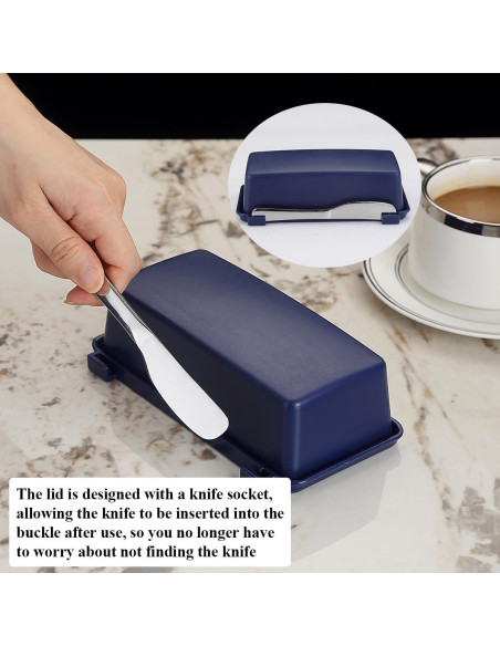 Caja de Mantequilla con Tapa Kyraton y Espátula Acero Inoxidable