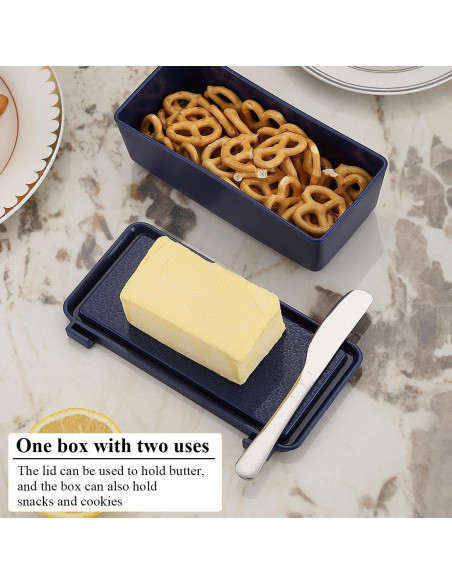 Caja de Mantequilla con Tapa Kyraton y Espátula Acero Inoxidable