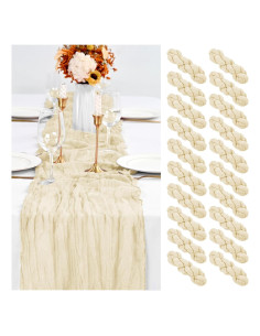 Caminos de Mesa Marfil de Gasa - Paquete de 20 - 50x300 cm