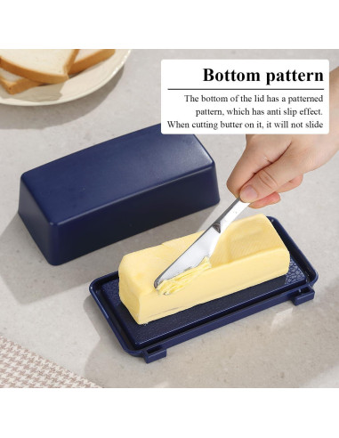 Caja de Mantequilla con Tapa Kyraton y Espátula Acero Inoxidable