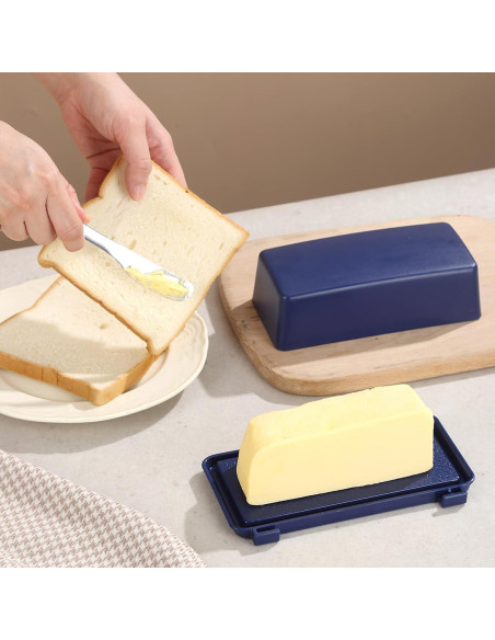 Caja de Mantequilla con Tapa Kyraton y Espátula Acero Inoxidable