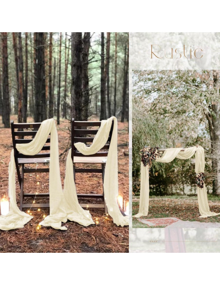 Caminos de Mesa Marfil de Gasa - Paquete de 20 - 50x300 cm