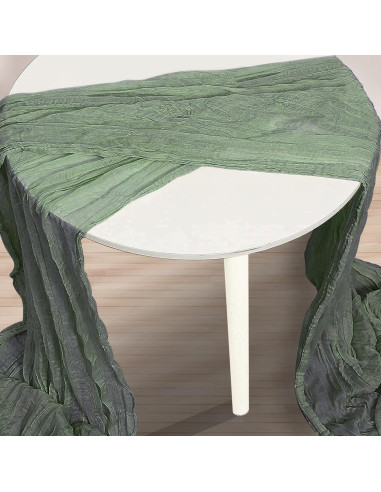 Camino de Mesa de Gasa SuBleer Verde Salvia 35x120 cm - Paquete de 6