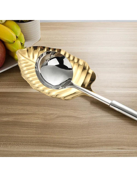 Soporte para Cuchara Dorado Tookie de Acero Inoxidable 17x9.3cm