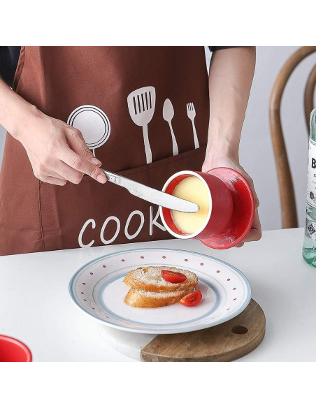 Crock de Mantequilla Cerámica KOOV Rojo 125g con Tapa