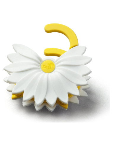 Soporte para Cucharas Clip a Sartén Zeal L223 Silicona Blanco/Amarillo