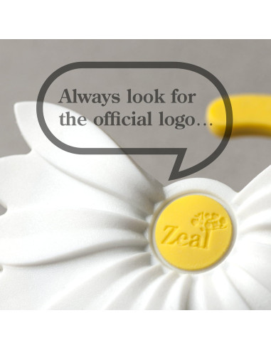 Soporte para Cucharas Clip a Sartén Zeal L223 Silicona Blanco/Amarillo